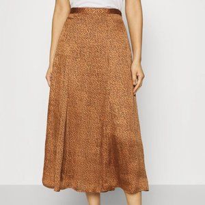 Banana Republic - Godet Tiger Print Midi Skirt